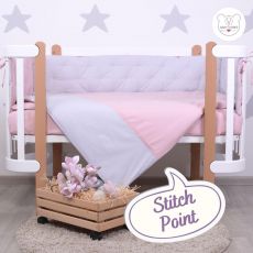 Дитячий постільний комплект Veres Point pink 6 одиниць
